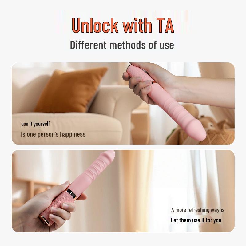 Women's Vibrating Massage Wand with Telescopic Motion and Stimulating Functions