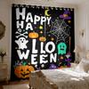 2pcs Happy Halloween themed perforated blackout curtains living rooms bedrooms, perfect home decoration