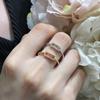 Anillo de Diamante Hueco Deslizante MessiKa 2024: Diseño de Piedra Única Móvil de Moda para Parejas de Hombres y Mujeres