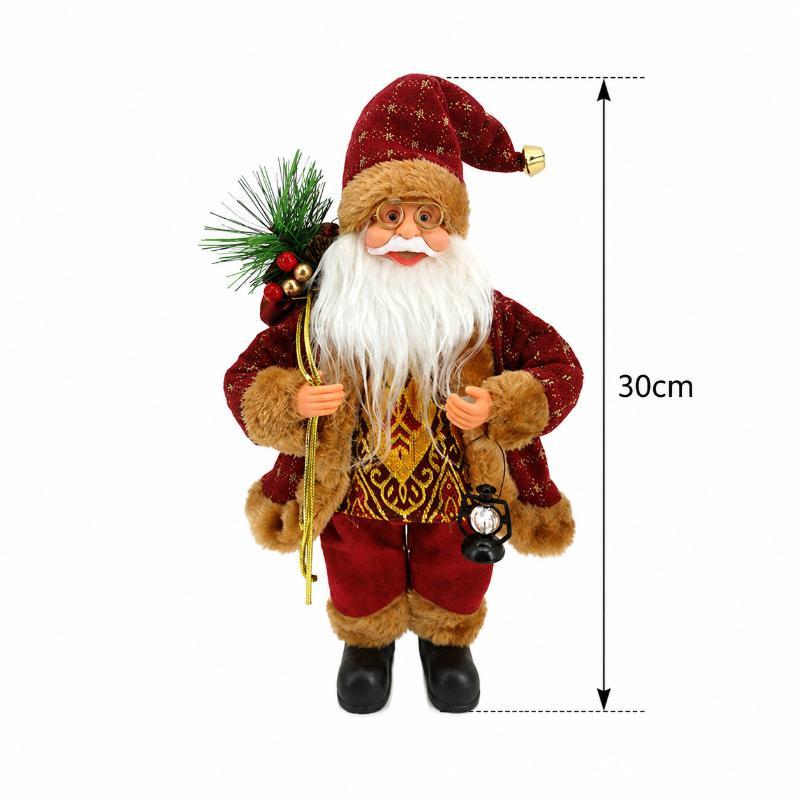 New Santa Claus Standing Figurine Christmas Decoration Window Display Ornament Home Decor Items And Gifts