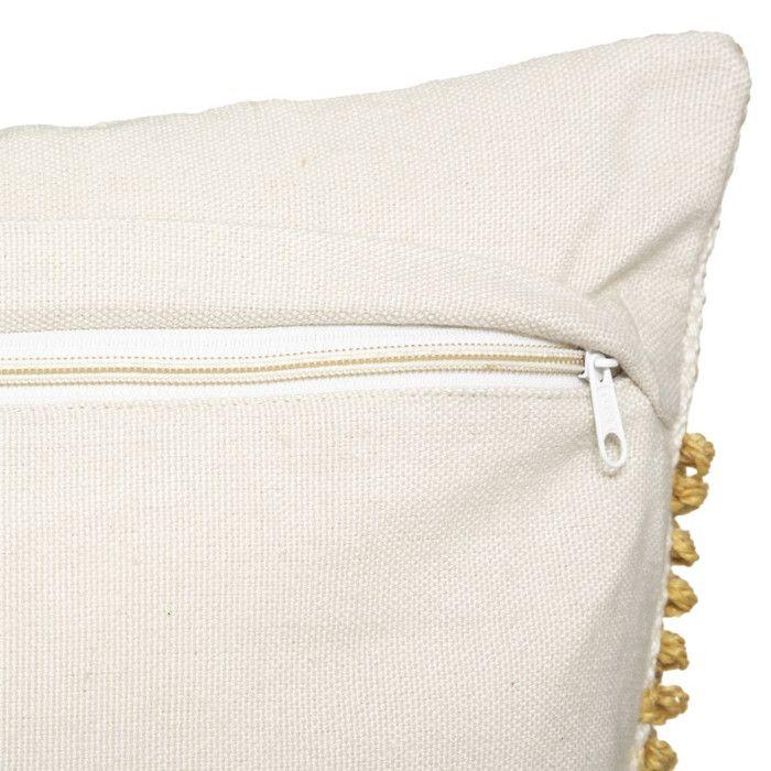 Coussin recyclable "Row Ocre" 45 x 45 cm Atmosphera