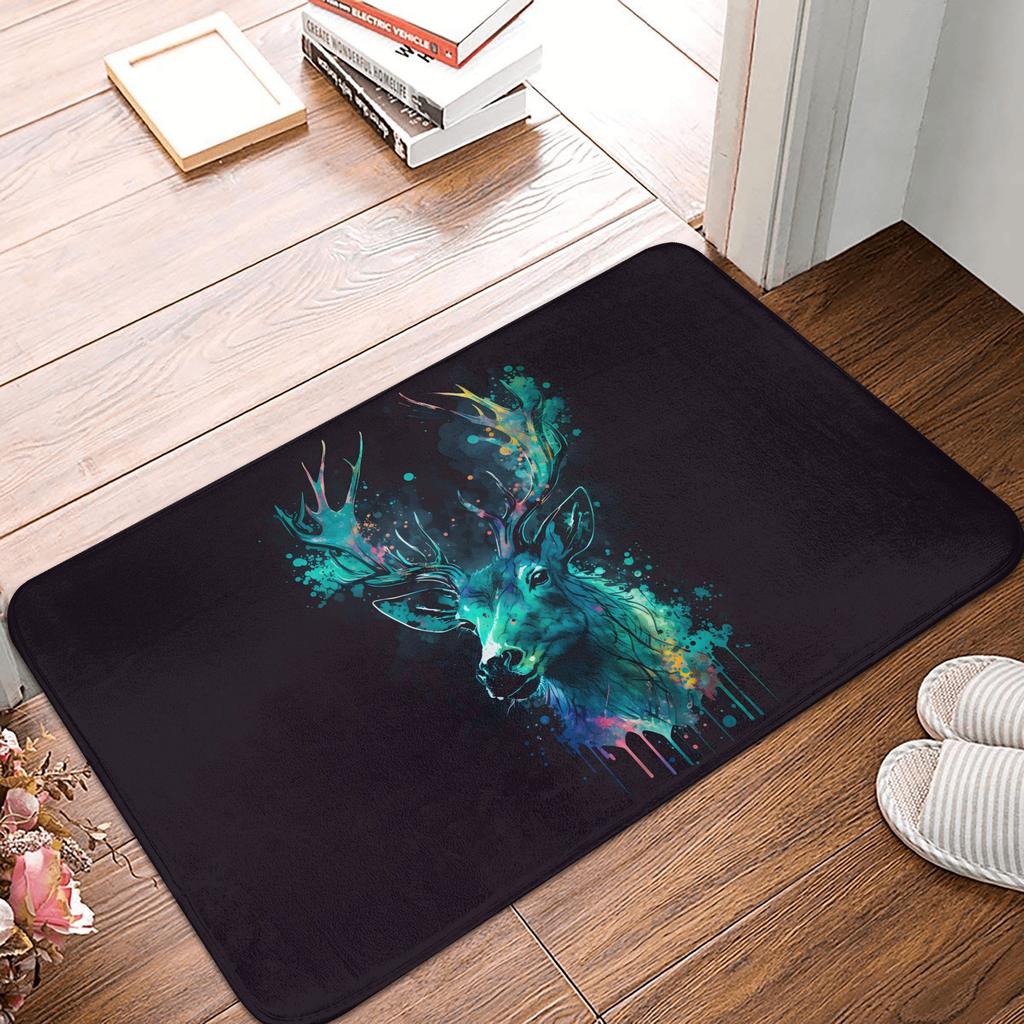 Magic Deer Front Door Floor Entrance Mat Indoor  Kitchen Bath Doormat Garden Carpet Rug