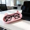 Portable Pink Piggy Glasses Case PLA Large Capacity Pig Stationery Storage Box Washable Multi-functional