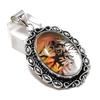 Natural Dichroic Glass Gemstone 925 Sterling Silver Jewelry Pendant 2.25" ETC-14195