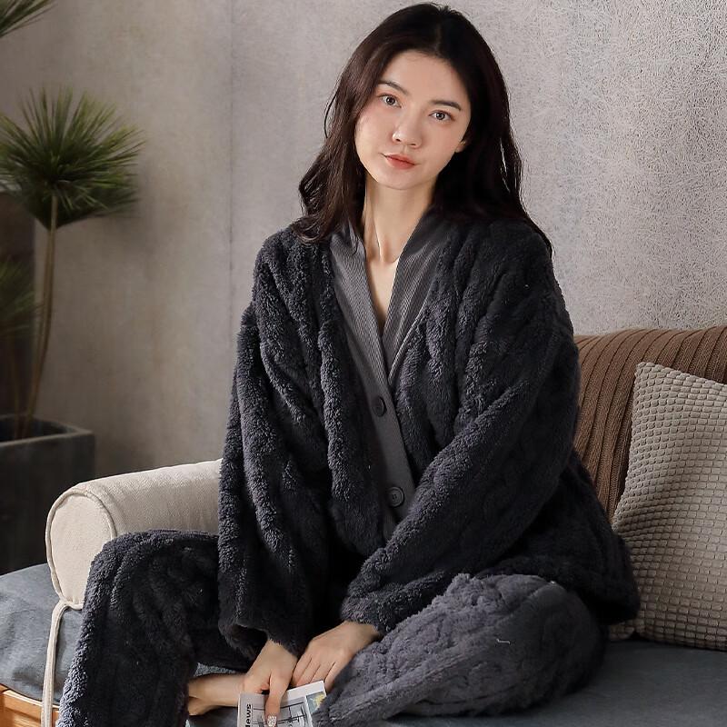 Женский плюшевый фланелевый пижамный комплект Shenbaolai