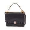 Used FENDI Canai Medium 2WAY Shoulder Bag Leather Black Used Women