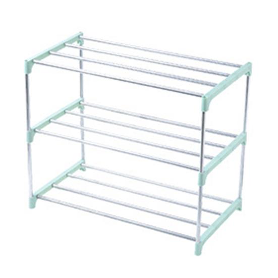 3/4 Layers Stainless Steel Shoe Rack Storage Cabinet Shelf Holder Home Organizer