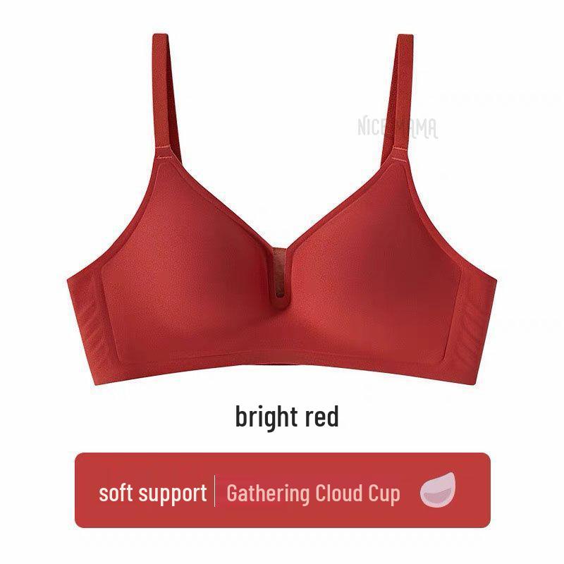 Seamless Wire-Free Uplifting Bra with Side Support & Jelly Strips for Small Busts S