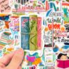 50 Books Reading Stickers New Products Computer Mobile Phone Tablet Computer Decoration Book Reading Graffiti Decoration