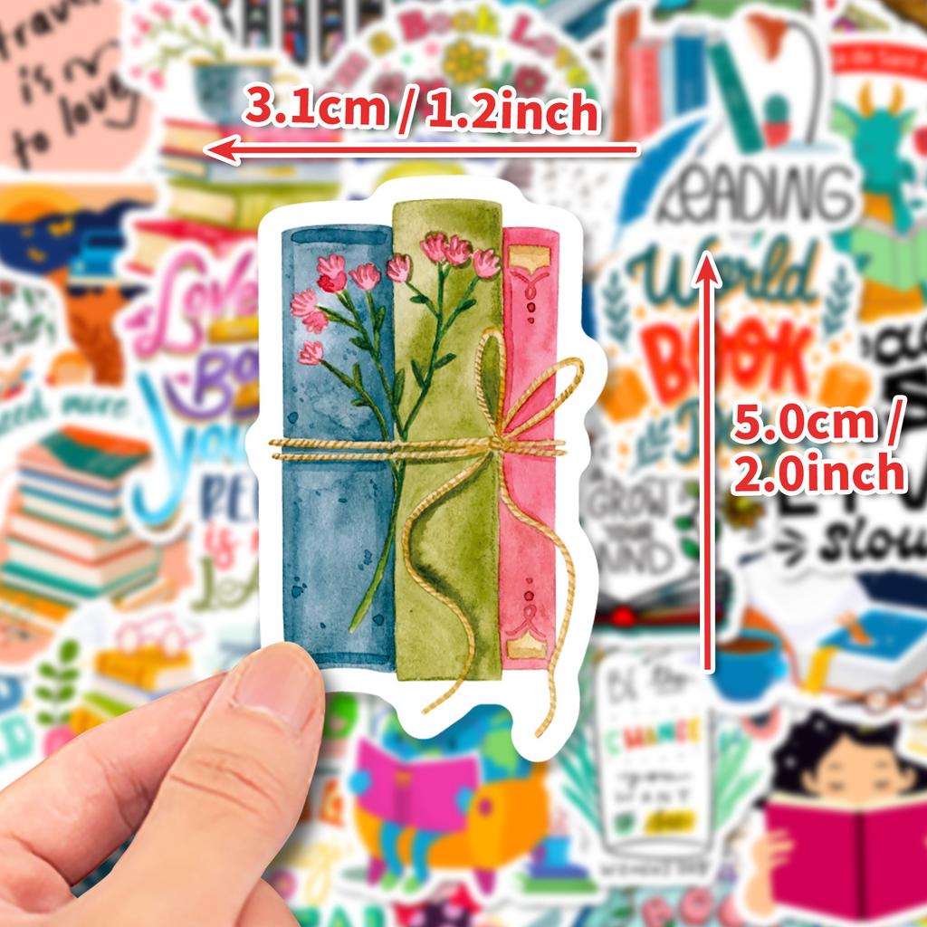 50 Books Reading Stickers New Products Computer Mobile Phone Tablet Computer Decoration Book Reading Graffiti Decoration