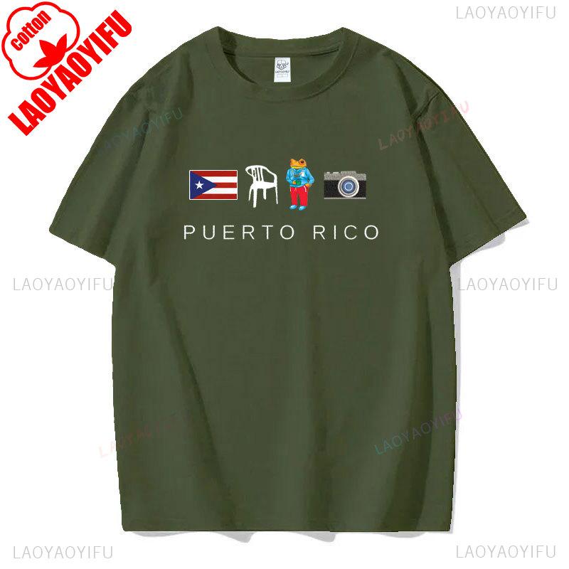 DTMF Puerto Rico Printing Tshirt Summer Women's Cotton Shirt Bad Bunny Tees Hip-hop Trendy Short-sleev Unisex Casual Streetwear