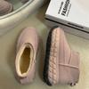 Tire thick-soled snow boots women's new winter low-top short tube piled, thickened warm and heightened cotton shoes