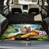 1 Stück 3D-Tiger-Blumenmuster Kofferraummatte für Auto mit Anti-Rutsch-Ladeflächenauskleidung Wasserdichter Heckstauraumschutz Bodenmatte für SUV Limousine Ve