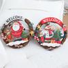 Creative Christmas Welcome Door Pendant Retro Santa Claus Snowman Decoration  Home