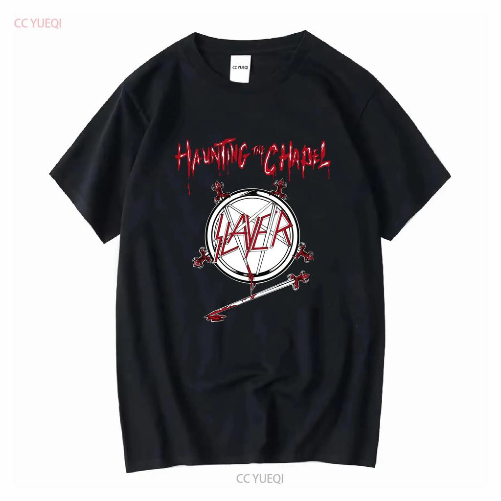 Slayer Haunting The Chapel T Shirt Mens Medium M Heavy Metal vintage Washed Stretched homme streetwear designer clothes Unisex