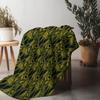 Dark Floral Printed Fleece Blanket Sofa Bed Throw Decorative Cushion Cover Gift for Women Home Decor