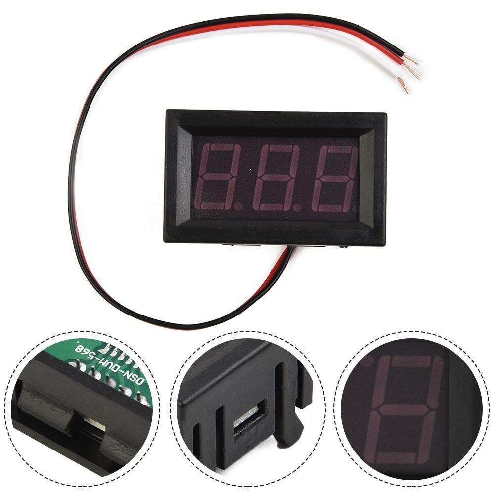 

Mini DC 5-120V Voltage Volt Meter Voltmeter Blue LED Panel 3 Digital Display