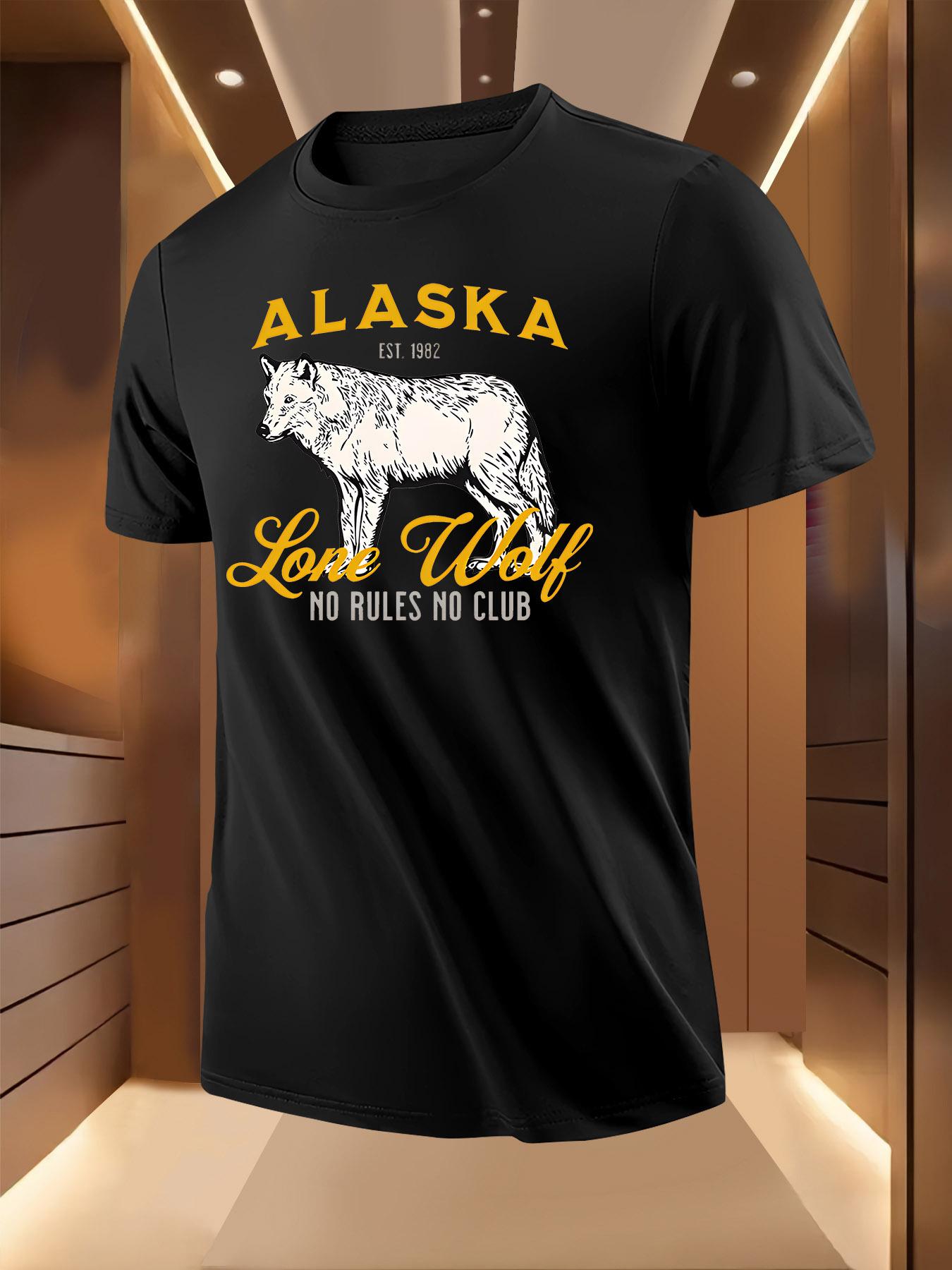 Alaska Lone Wolf Graphic Tshirt Graphic Tshirt - Breathab... M
