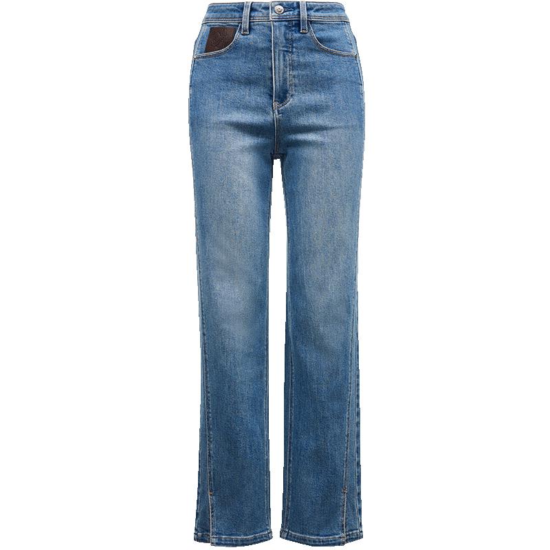 ONLY Women's 2025 Summer Lycra High-Waist Straight Cropped Denim Jeans