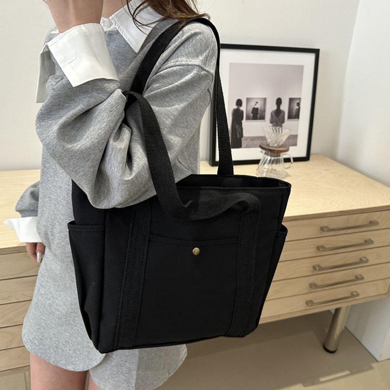 Large Capacity Canvas Tote Bags for Work Commuting Carrying Bag College Style Student Outfit Book Shoulder Bag Shopping Bag