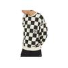 Vans FW22 Contrast Checkered Print Crewneck Sweatshirt Men Sweatshirt Black White VN0A5H7GY7C