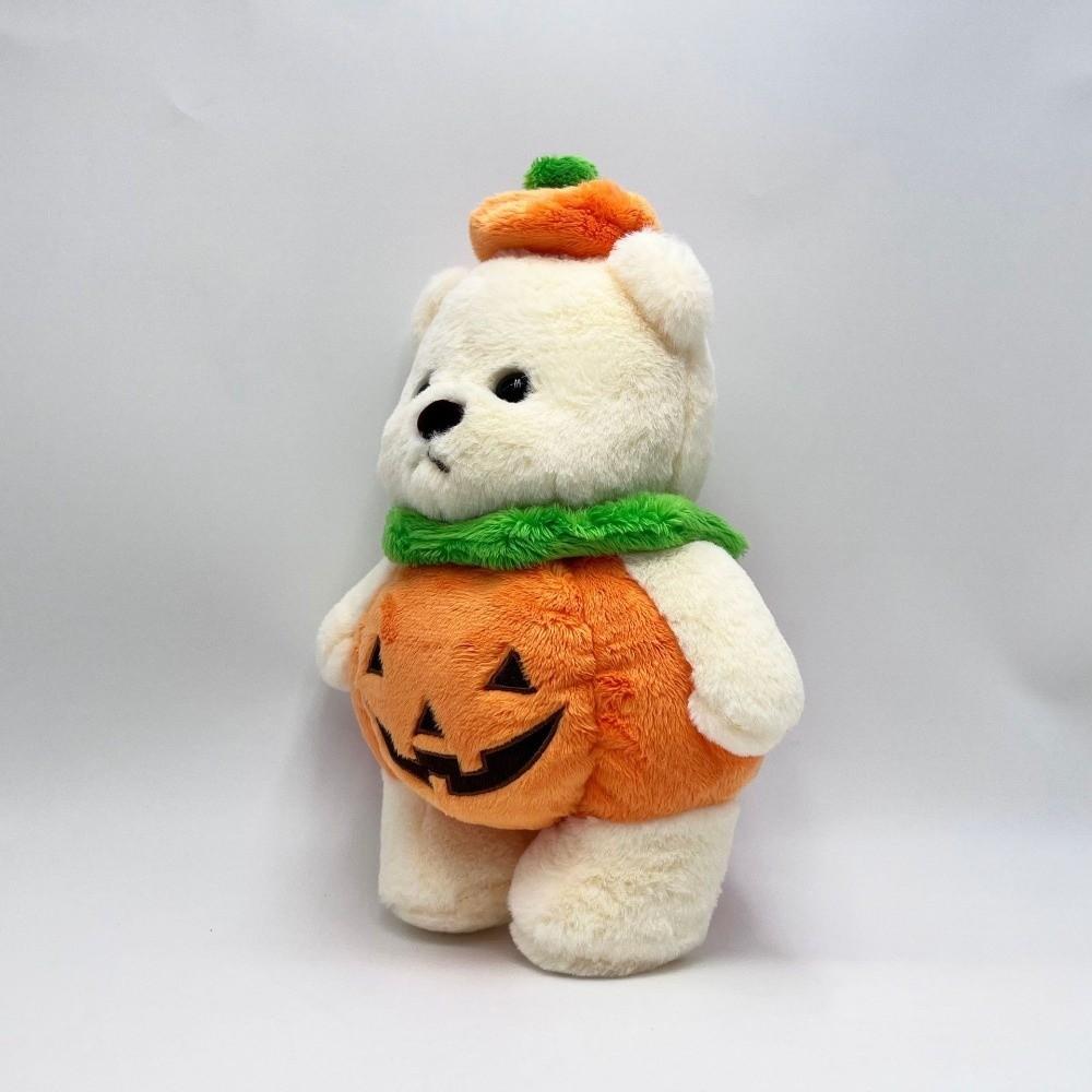 Super Soft Pumpkin Bear Plush Toy Pumpkin Fur Stuffed Animal Plush Pillow Plush Toy  Christmas