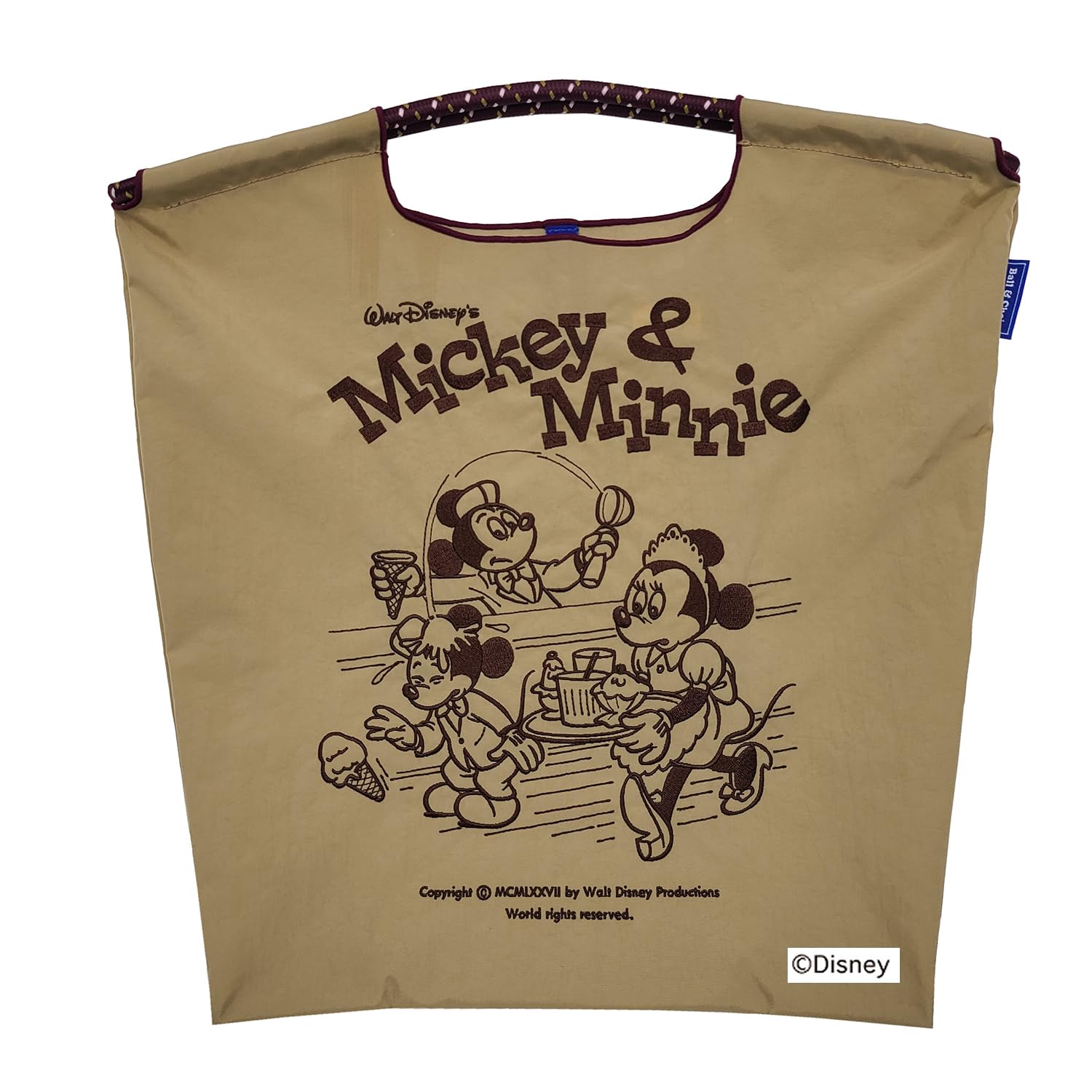 

Ball Chain Genuine Guaranteed Mickey Minnie M Size Eco Bag 324004 [Ball & Chain] & & (BEIGE, M)