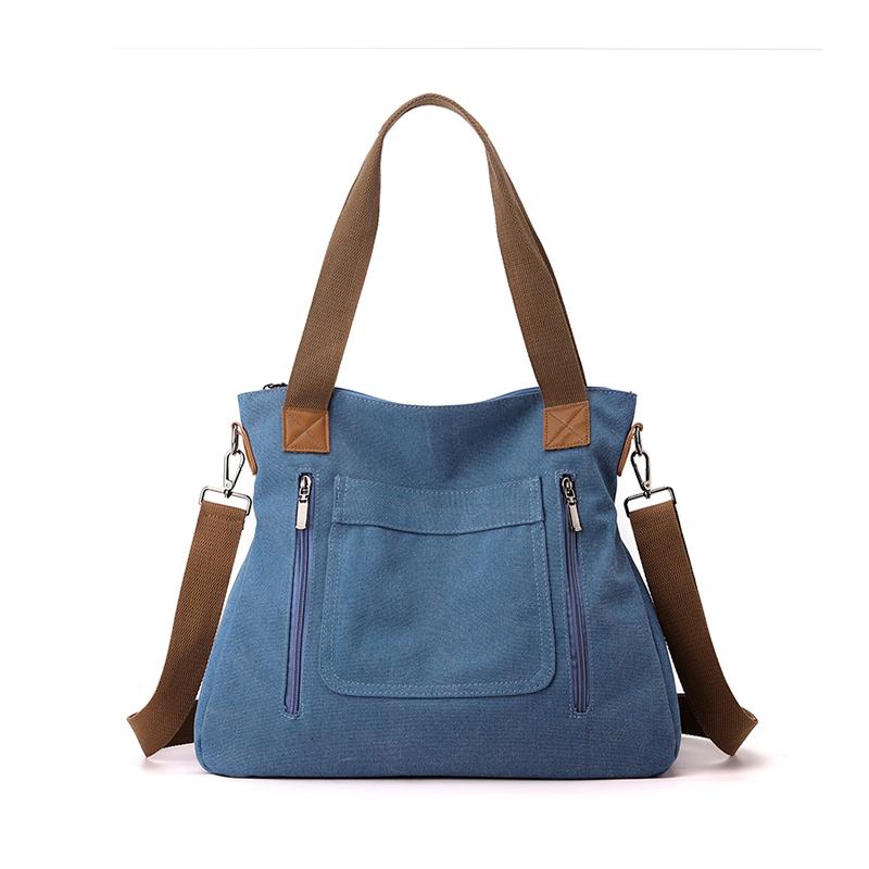 

Сумка через плечо женская сумка через плечо большая вместительная холщовая сумка-тоут Small синий