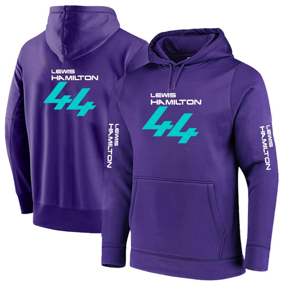 Jezdec F1 Lewis Hamilton Digitální 44 Pánská jednobarevná mikina   Podzim Vysoce kvalitní Ležérní pohodlná mikina Fleecový pulovr