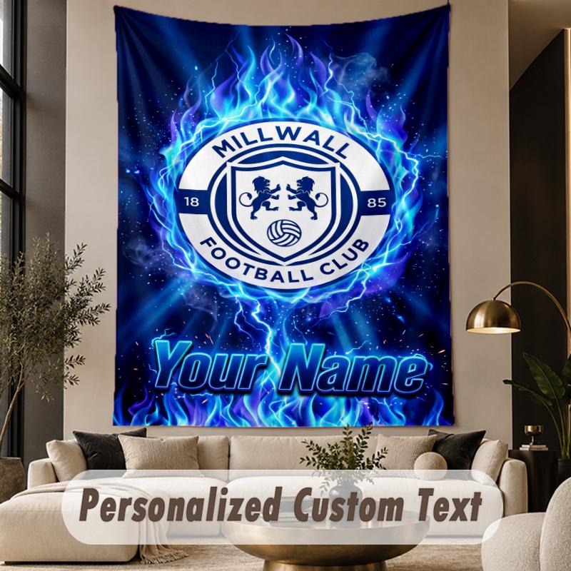 Custom Text Tapestry Millwall Print Wall Tapestry Indoor Living Room Wall Decor