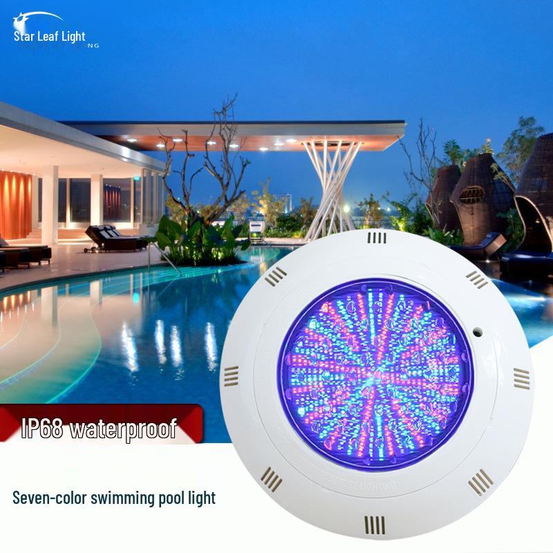 

Cross LED IP68 Wall-mounted Pool Light, 12W/18W Spotlight, Remote-Controlled Seven-Color Underwater Lighting D230-6W