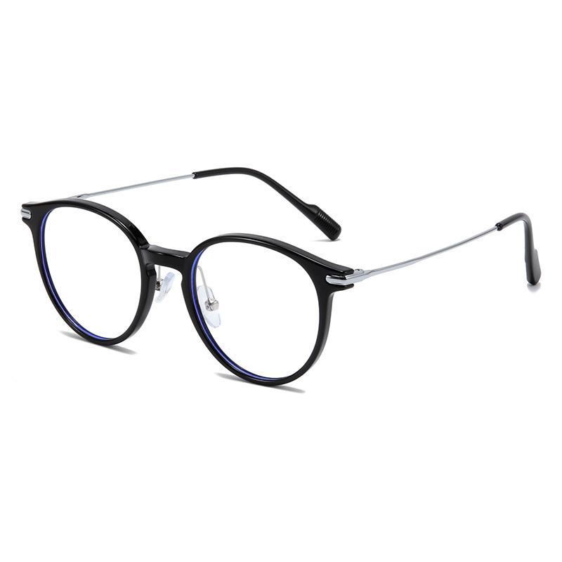 Black Gold Frame Anti Blue Rays Oval Prescription Glasses For The Nearsighted Women Men Myopia Spectacles 0 -0.5 -0.75 To -6.0