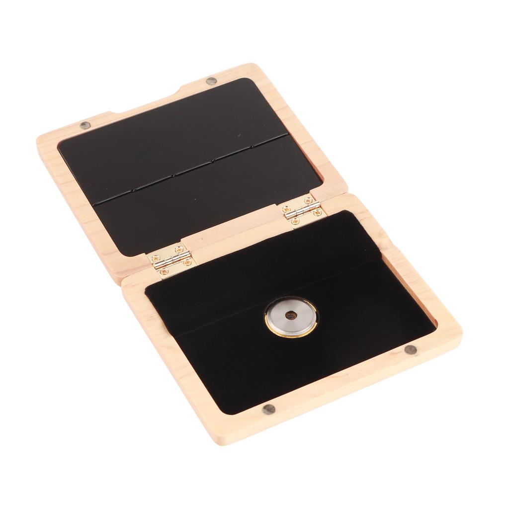 Saxophone Clarinet Reed Case Solid Wood 5 Reeds Holding Storing Box with HygrometerLog Color