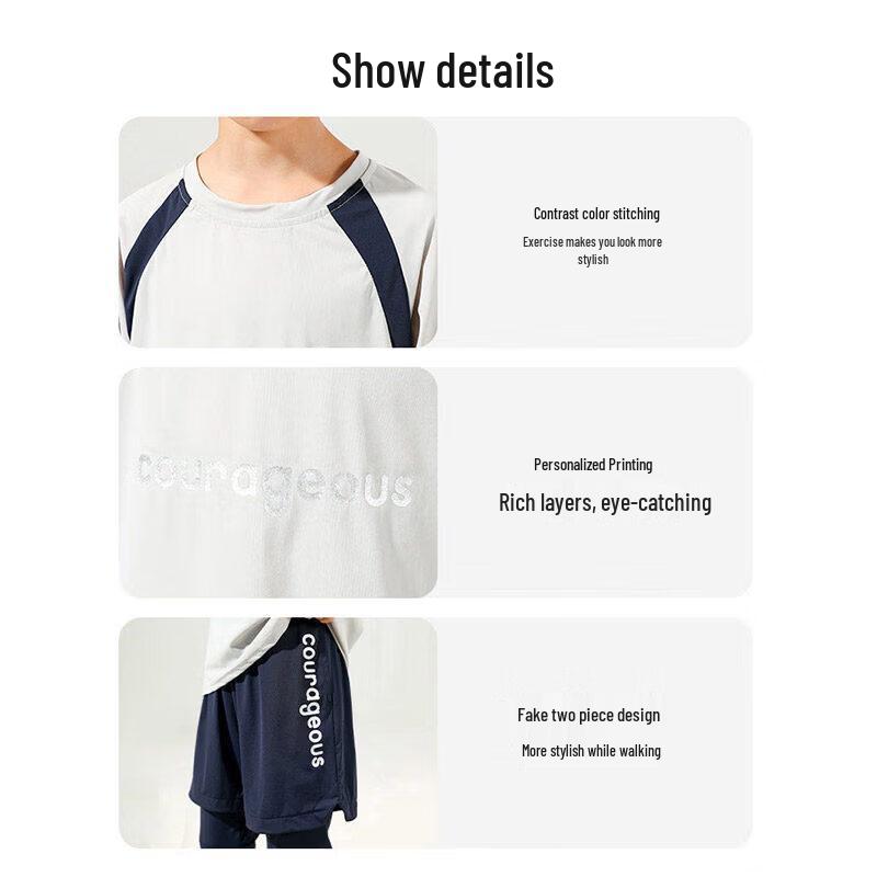 Moonkids Boys' Quick-Dry Long-Sleeve Sports Training Set