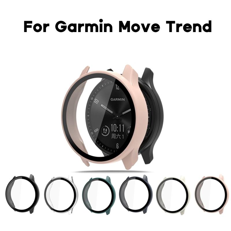 Protect Cover For Move Trend Waterproof Screen Protector-Shell Frame Smartwatch One-piece Housing Glass Film Accessories