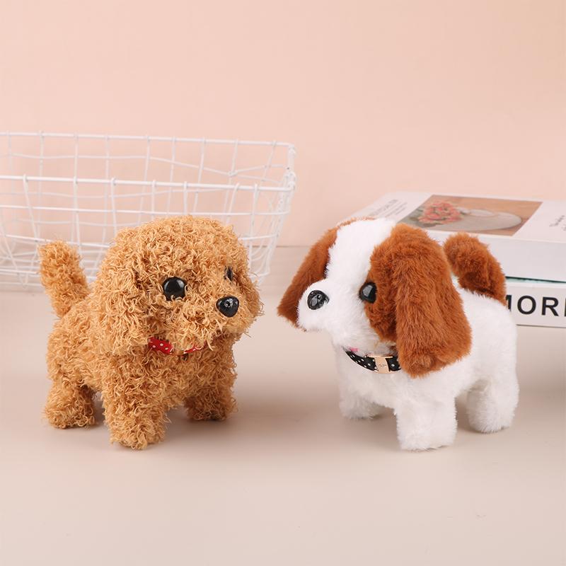 Simulation Electric Little Puppy Can Walk Bark Nod Head Imulation Stuffed Animal
