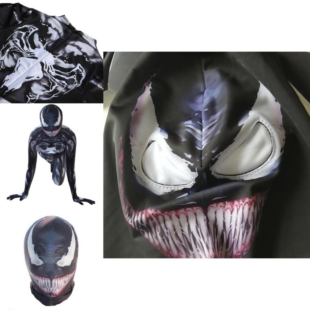 Venom Spider-man Cosplay Costume Jumpsuit With Exquisite Design And Breathable Fabric For Kids And Adults