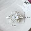 2/4Pcs Elegent Lily Hair Clips With Star Print Harajuku Vintage Ins Trendy Flower Shape Hairpin Aesthetic Hair Accessories Girls