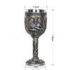 High-footed Cup Gift Resin Skull Cup, Creative 3D Stereoscopic Wolf Head Stainless Steel Decorative Cup