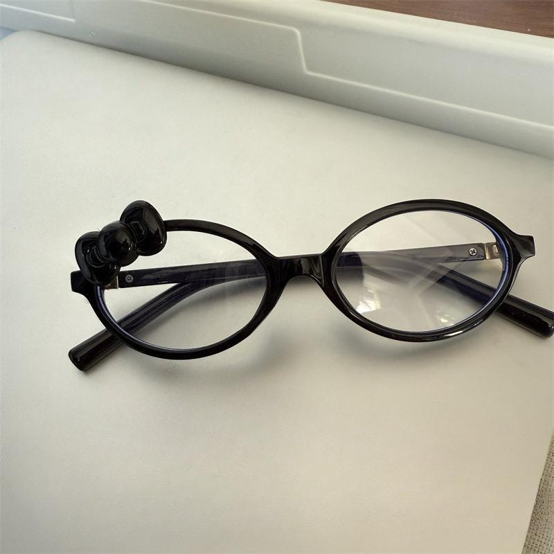 Ochelari cu Fundă cu Imprimeu Leopard pentru Fete Femei Modă Vintage Desen Animat Drăguți Ochelari cu Ramă Ovală Mare Y2k Fără Lentile Ochelari