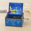 New Star Wooden Music Box Happy Birthday Hand Crank Carved Musical Box Blue Classical Light Luxury Music Gifts Birthday Gifts