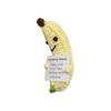 Pozitivní háčkovaná banánová panenka s povzbuzující kartou Emoční podpora Ruční pletení Ovoce Hračka Dekorace Ornament Vánoční dárek