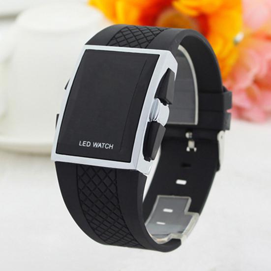 Unisex Fashion LED Digital Display Square Case Cool Sports Casual Wrist Watch