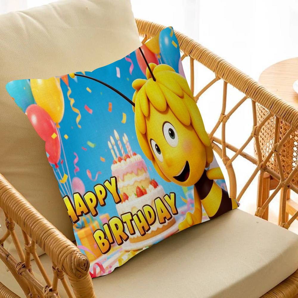 Cute Maya Bees Pillow Anime Pillow Sofa Bed Head Pillow Cover Cushion Cover Fashion
