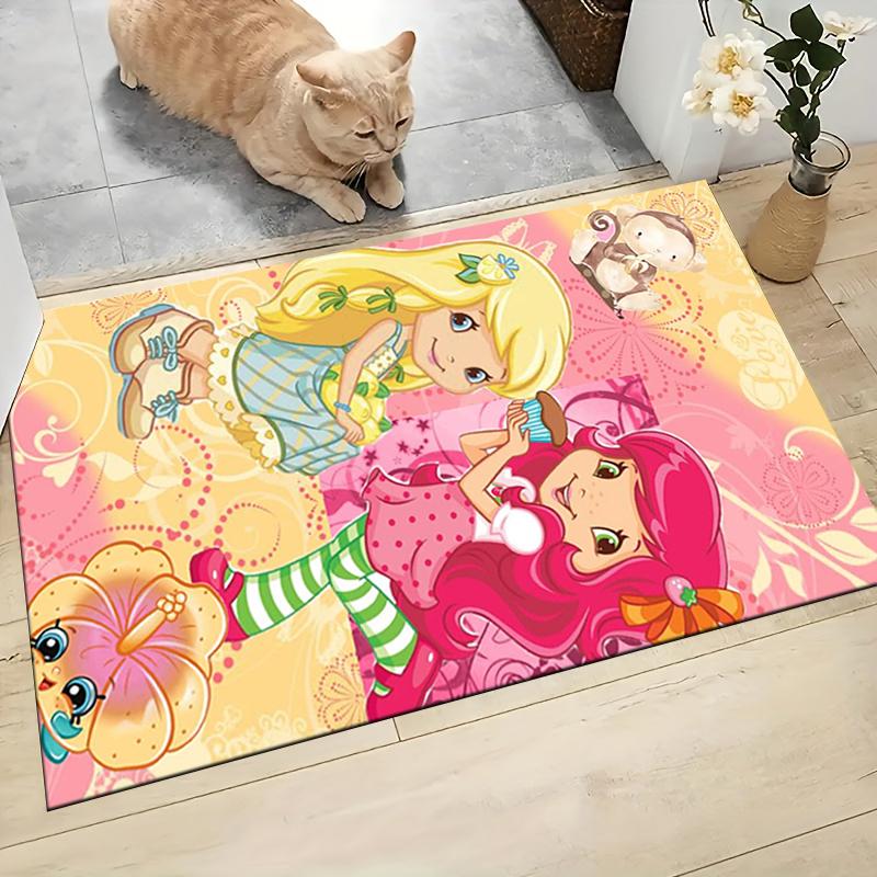 1Pc Strawberry Shortcake Fantasy Carpet Rug Customizable Soft Washable Antislip Home Living Room Sofa Mats Personalized Rug 0917256