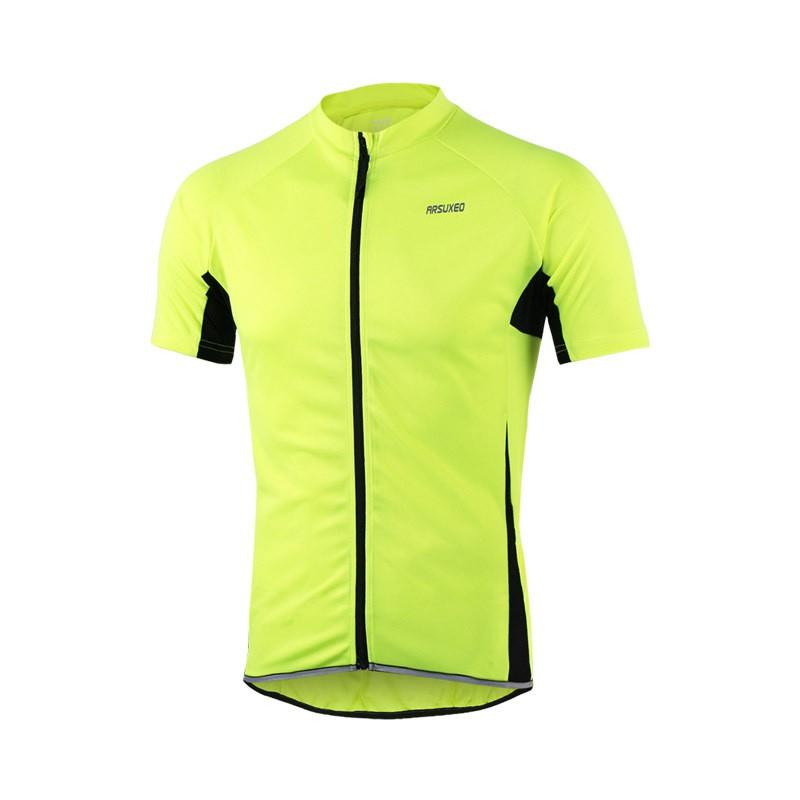 Maglia da Ciclismo Uomo Asciugatura Rapida Traspirante Assorbi Sudore Manica Corta Maglia da Bici Abbigliamento Sportivo