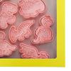 8PCS PP Dinosaur Cookie Cutter Food Grade Embossing Mold Cookie Cutter Set  Home Baking