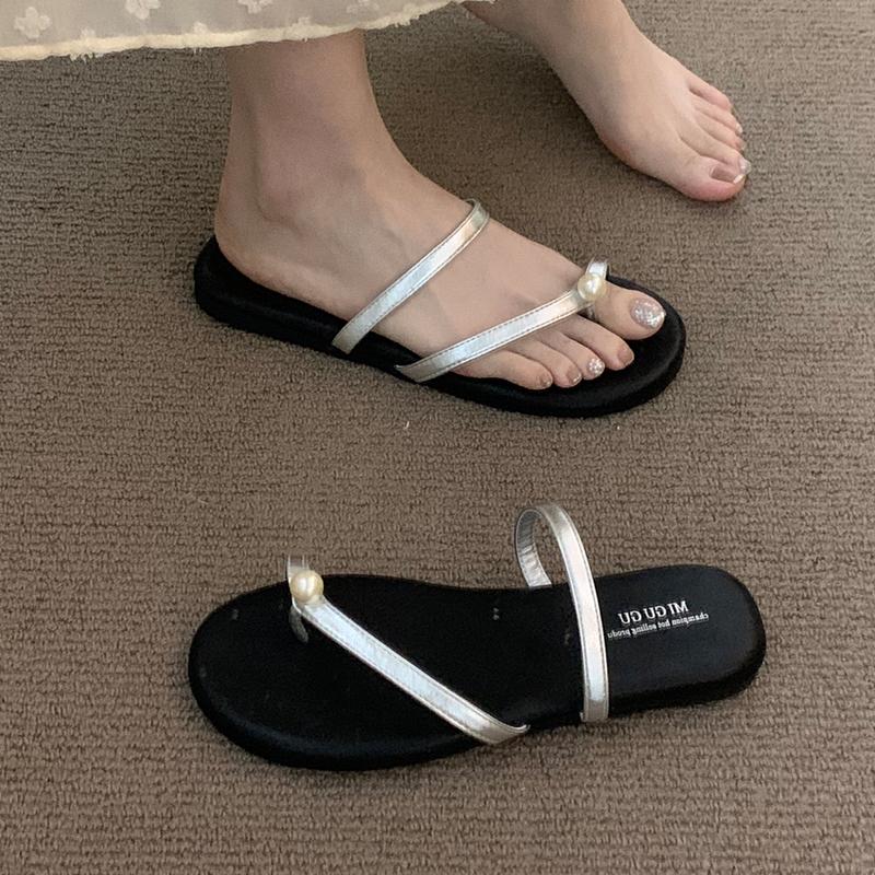 Flats Women's Slippers Clip Toe Dress Shoes Casual Woman Sandals Summer 2025 Beach Flip Flops Walking Zapatos De Mujer