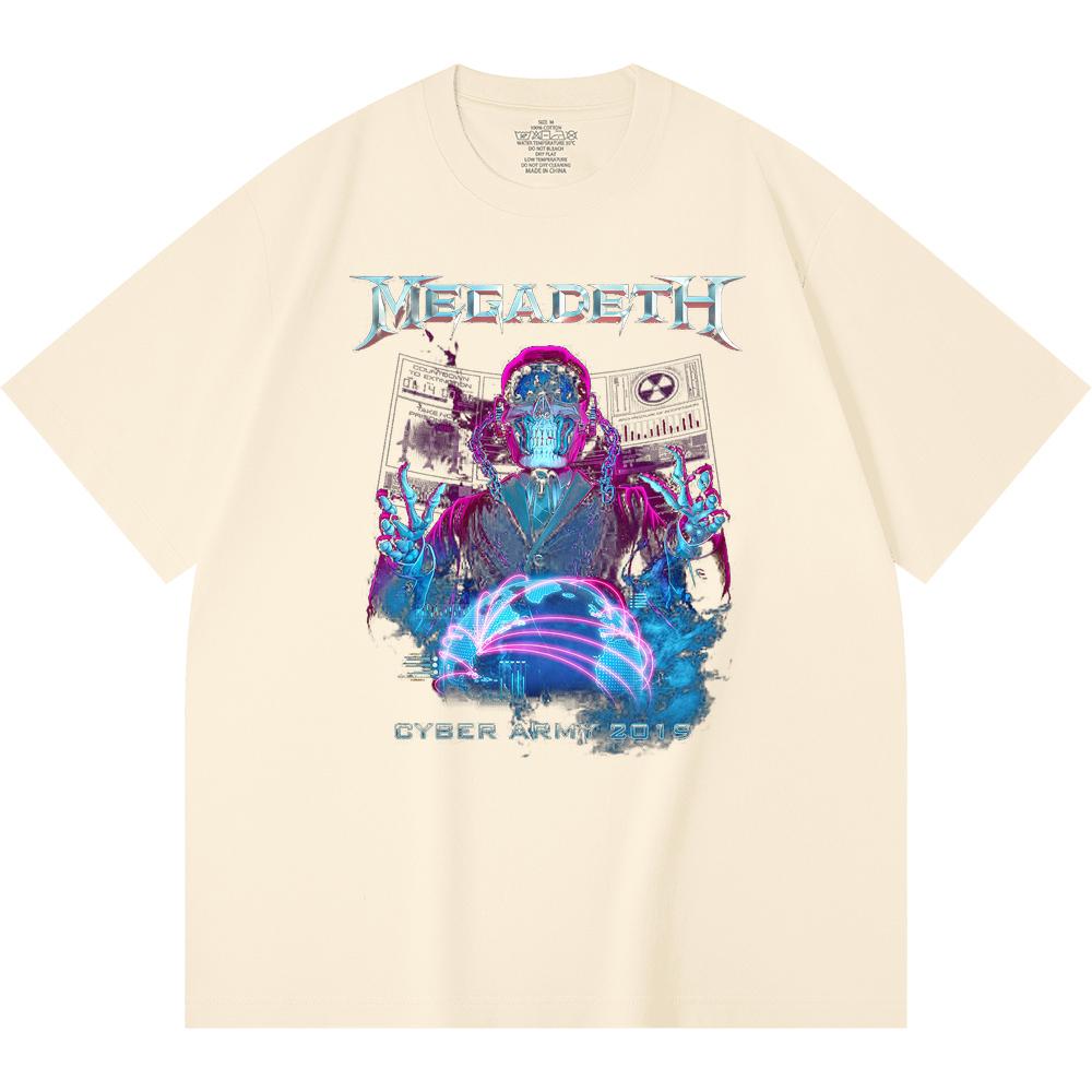 230 g/m² 100% Baumwolle Heavy Metal T-Shirt Rockband Beliebte Musik Druck Unisex Schweres Baumwoll-T-Shirt