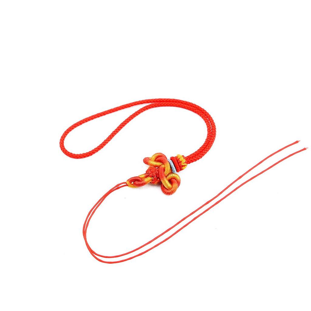 Handwoven Mobile Phone Lanyard & Keychain Charm with Wenchang Knot, Double Link Knot, USB Drive Ornament & Anti-lost Rope